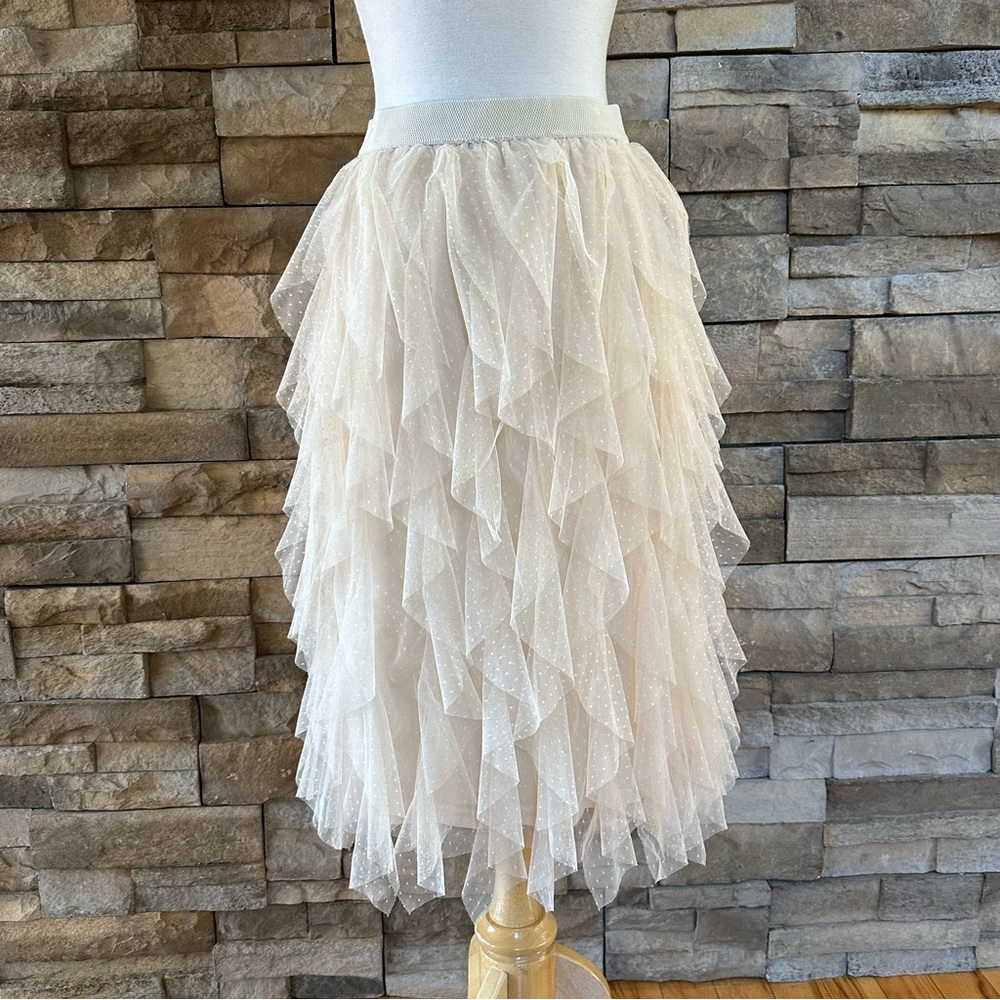 Swiss Dot Tiered Skirt